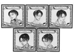 [Used] Character Cards Complete Set of 5 Types Scria Cards "Attack Titan Purchase Bonus for Eligible Products in "MEMORIAL FRAGMENT" Revive Birthday 2022