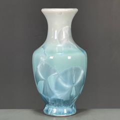磁器 結晶釉 緑釉 花瓶 宝瓶 装飾品 置物 置物 磁器 中国陶磁 海外還流 清 中国美術