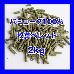 バミューダ100%ペレット2kg【グレインフリー 牧草ペレット】小動物用フード