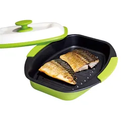 レンジで焼ケール角型 TKSM-33(魚焼き器 電子レンジ 焼き魚 調理器具 魚焼 魚 焼き 焦げ目 電子レンジ調理器 焼く レンジで焼き魚 レンジ調理器 レンジ 鍋 電子レンジ専用調理器 時短調理器具 レンジ調理 便利グッズ 時短グッズ)