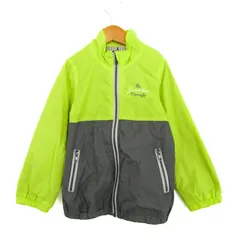 べべ ナイロンジャケット アウター ウィンドブレーカー ジャンパー キッズ 男の子用 120サイズ 黄×グレー BeBe 【中古】