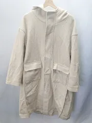 ■ KBF URBAN RESEARCH ロング丈 フード ジップアップ 長袖 コート サイズOne ベージュ系 レディース E  【1405140038071】
