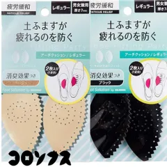 コロンブス フットソリューション 土踏まずの疲れ軽減 アーチクッション 男女兼用 消臭効果付 レギュラー/ラージ 2サイズ お悩み解消 お役立ちグッズ 普通郵便発送で送料無料お届けのサムネイル