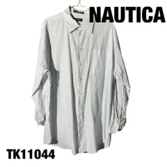 NAUTICA 長袖シャツ ストライプ 32/33 17 コットン トップス 襟付き RN16046 古着 TK11044
