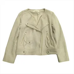 17aw スナイデル SNIDEL スエード レザー ライダース ジャケット ブルゾン ダブル シープ 羊革 0 グレー レディースのサムネイル