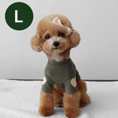 L　犬服　ハート　トレーナー　ドッグウェア  お散歩お出かけ
