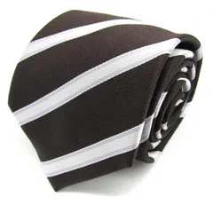 パーフェクトスーツ ブランド ネクタイ ストライプ柄 メンズ ブラウン P.S.FA 【中古】
