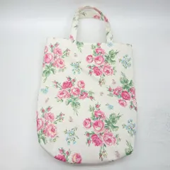 ◇ Θ Laura Ashley ローラ アシュレイ 花柄 トートバッグ オフホワイト マルチカラー レディース E  【1412260008976】
