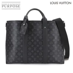 未使用 展示品 ルイ ヴィトン LOUIS VUITTON タイガラマ ウィークエンド トート NM 2way ショルダー バッグ ブラック M30937 RFID 90292837
