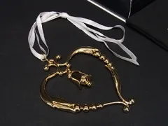 ■新品同様■ GEORG JENSEN ジョージ ジェンセン ハート クリスマス オーナメント チャーム インテリア ゴールド系 AP9680のサムネイル