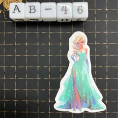 防水ステッカー　プリンセス　お姫様　イラスト　かわいい　装飾　シール　AB-46