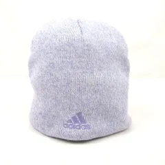 アディダス ニットキャップ 帽子 スポーツ ブランド レディース ﾌﾘｰ(57-60cm)サイズ パープル adidas 【中古】