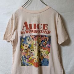 00s ディズニー 不思議の国のアリス お茶会 Tシャツ 白 ホワイト 
