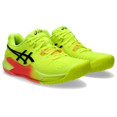 [アシックス] テニスシューズ GEL-RESOLUTION 9 PARIS 1042A274 レディース セイフティー イエロー/ブラック 24.5 [750(セイフティー イエロー/ブラック)] [24.5 cm E]