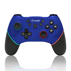 【中古】 【技適マーク取得】日本国内法令順守製品:ニンテンドースイッチ用ワイヤレスコントローラー OJO Classic PROコントローラー(ブルー) - Switch