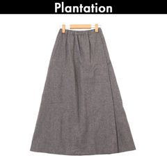 Plantation（プランテーション）ウール ロングスカート グレー レディース  サイズM 中古 コンディション B