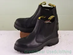 P512 メンズ BLACK SMITH サイドゴアブーツ スチールトゥ 黒 ブラック UK6 25cm