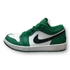NIKE AIR JORDAN 1 LOW PINE GREEN WHITE ジョーダン1 ローカット スニーカー 553558-301 ナイキ パイングリーン 26.5cm 91539A1