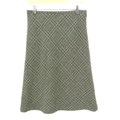 ジュンコシマダ スカート ウール混 ボトムス 黒 レディース 64-91サイズ ベージュ×グレー×ブラック AWAW by JUNKO SHIMADA 【中古】