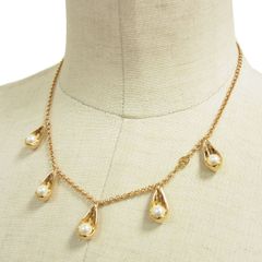 美品 定価8万円☆Louis Vuitton コリエ パーリ―グラム ネックレス アクセサリー ルイヴィトン イタリア製 レディース M67329 ゴールド