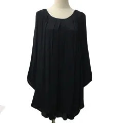 アズノウアズ ピンキー AS KNOW AS PINKY ワンピース チュニック フレア ひざ丈 レース 長袖 黒 ブラック