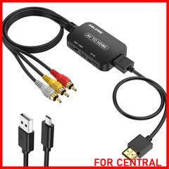 【特価】ABLEWE RCA to HDMI 変換コンバーター AV to HDMI コンポジット 1080/720P切り替え 音声出力可 USB給電 【日本語取扱説明書付き】3色(赤 白 黄)ビデオ/avケーブル hdmi ケーブル付き N64用 Wii P