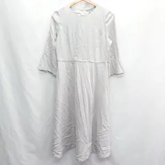 ◇ ◎ ef-de formal 長袖 ロング丈 ワンピース サイズM ライトグレー レディース E  【1407020065405】のサムネイル
