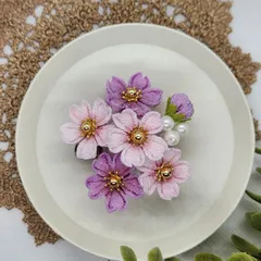 ＊桜のコサージュ＊No.6　つまみ細工