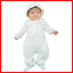 【即日発送】カバーオール 帽子付き 春 ツーウェイオール 秋冬 新生児 男の子 赤ちゃん セレモニードレス ベビー服 50-60cm [チャックルベビー] P5383A-00-10