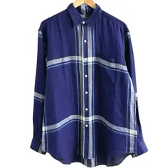 Polo by Ralph Lauren ポロ バイ ラルフローレン LINDSEY 麻 リネン 長袖シャツ チェック メンズ L