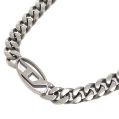 【diesel】シルバー チェーンネックレス Dx1433 美品 中古・古着通販】DIESEL (ディーゼル) DX1433 カーブチェーン