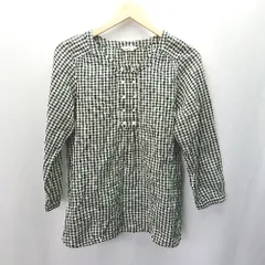 ◇ SM2 サマンサ モスモス ダブルボタン 裾部分ドット柄 長袖 ブラウス サイズM ブラック系 レディース E  【1404020010602】