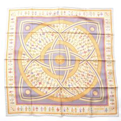 エルメス シルク カレ90 DONNER LA MAIN 手を差しのべる スカーフ マルチカラー【中古】