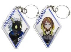 【中古】食器 [単品] サマヨイ＆レオナ オリジナルグラスマーカー(2種セット) 「PS5/PS4/Switchソフト BAR ステラアビス ファミ通DXパック 3Dクリスタルセット」 同梱特典