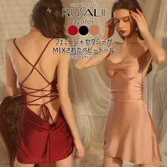 【gr-2066】  ベビードール セクシーランジェリー スリップ セクシー ランジェリー キャミソール ネグリジェ インナー 下着 パジャマ ルームウェア 部屋着 ナイトウェア ワンピース 編み上げ クロス 赤 お洒落 誘惑 エレガント