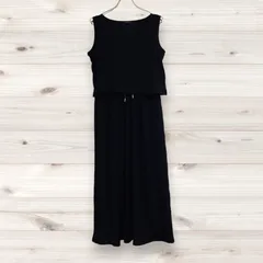 C1314 イング INGNI ロングワンピース ノースリーブ (M) 黒