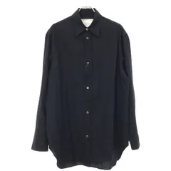 STUDIO NICHOLSON スタジオ ニコルソン AKAKO SHIRT ポリエステルウールシャツ 51-10-832020 ネイビー Mのサムネイル