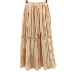 eimy istoire エイミーイストワール ロング丈 プリーツスカート F ペールベージュ レディース 古着