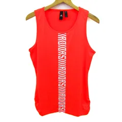 アディダス タンクトップ ノースリーブ シャツ トップス 大きいサイズ スポーツウエア レディース OTサイズ オレンジ adidas 【中古】