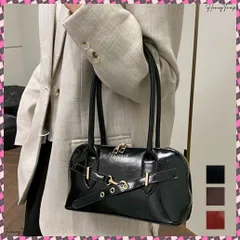 送料無料 トートバッグ レディース フェイクレザー ショルダーバッグ 2way きれいめカジュアル ハンドバッグ おしゃれ 大人可愛い エナメルバッグ ツヤ感 斜め掛け鞄 韓国風 通勤通学 ミニボストンバッグ Y2Kバッグ 合皮