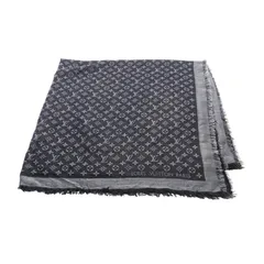 ルイ・ヴィトン LOUIS VUITTON ショール ショール モノグラム シャイン モノグラム M75123 シルク ウール ストール レディース Used B