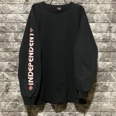 INDEPENDENT 90〜00s 長袖 Tシャツ アイアンクロス 袖プリント - メルカリ