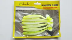 やわらか素材　シャッドテール　ワーム　[イエロー]　黄色　9cm　4.2g　6本