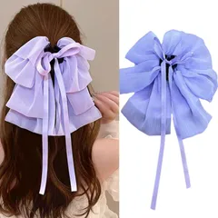 【数量限定】ヘアクリップ オフィス シンプル ヘアアクセサリー バンスクリップ かわいい 韓国風 ブランド 髪飾り 髪留め クリップ 大きめ HAPVITAL 人気 (パープル)