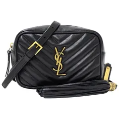 サンローラン SAINT LAURENT バッグ レディース ブランド ボディバッグ ウエストバッグ ルー レザー ブラック 黒 タッセル ミニバッグ 小さめ おしゃれ 【中古】