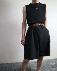 1990s- dickies wide cargo shorts black 90年代 ディッキーズ ワイド ルーズ カーゴ ショーツ ハーフパンツ 黒 W42