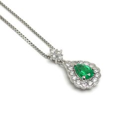 エメラルドダイヤネックレス PT850・PT900・E0.83・D0.68ct