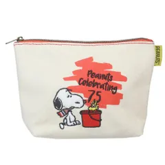 スヌーピー コスメポーチ サガラ化粧ポーチ 75thセレブレーション RD ピーナッツ ナカジマ 小物入れ キャラクター グッズ 