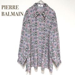PIERREBALMAIN ピエールバルマン 長袖シャツ カジュアル 総柄　エレガント　ゴールドボタン