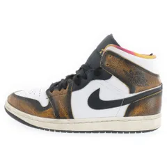 NIKE (ナイキ) AIR JORDAN 1 MID WEAR AWAY エアジョーダン1 ウェア アウェイ ミッドカットスニーカー イエロー/ホワイト US9/27.0cm DQ8417-071
